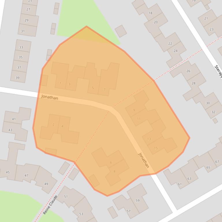 Kaart van postcodegebied 4007ZT.