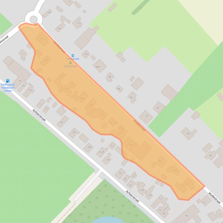 Kaart van postcodegebied 4011GK.