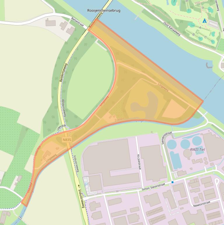 Kaart van postcodegebied 4011JM.