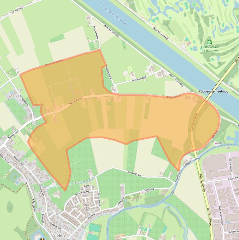 Kaart van postcodegebied 4011JN.