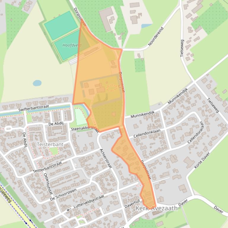 Kaart van postcodegebied 4012BE.