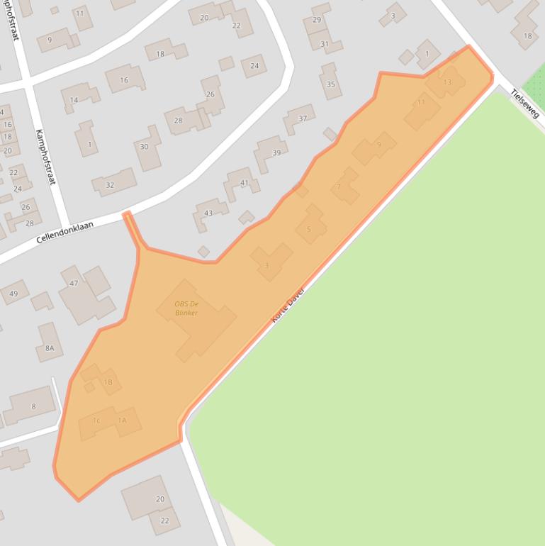 Kaart van postcodegebied 4012BL.