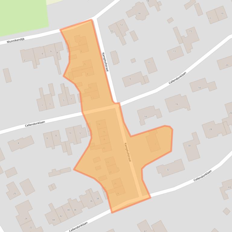 Kaart van postcodegebied 4012BM.