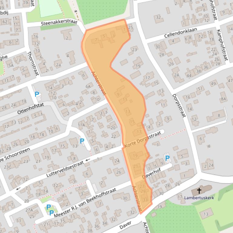 Kaart van postcodegebied 4012BR.