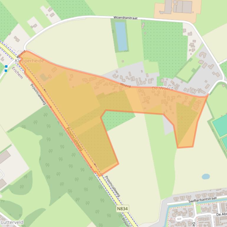 Kaart van postcodegebied 4012BX.