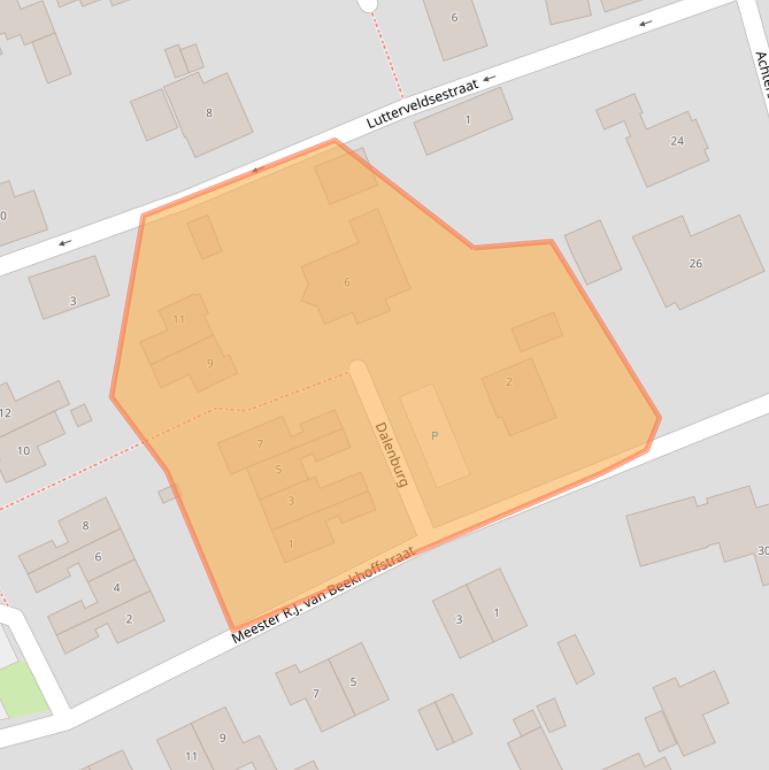 Kaart van postcodegebied 4012DH.