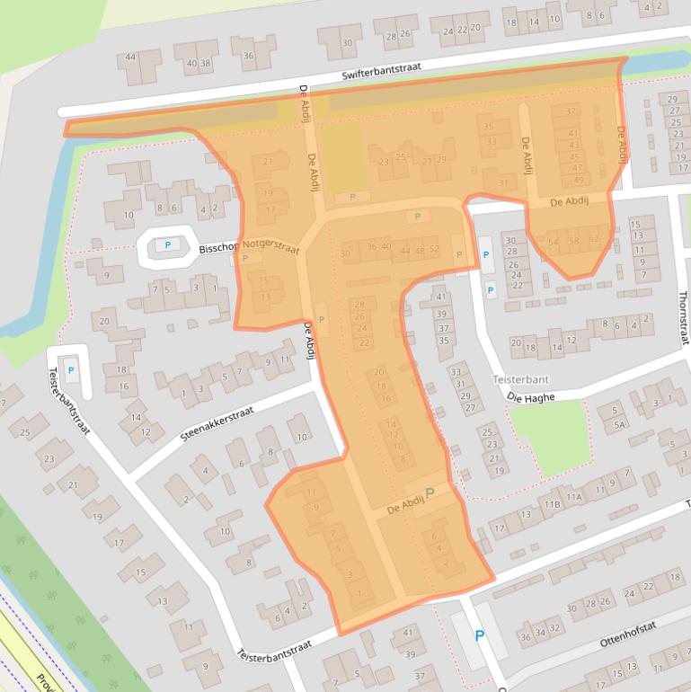 Kaart van postcodegebied 4012EN.