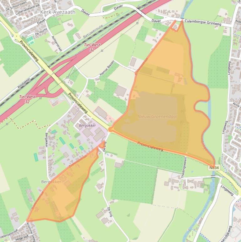 Kaart van postcodegebied 4013CS.