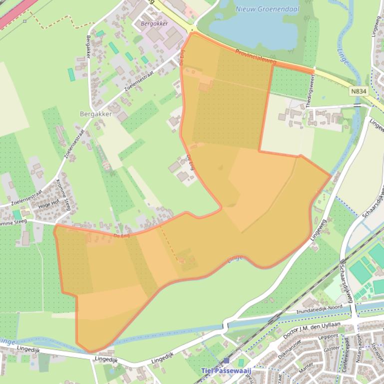 Kaart van postcodegebied 4013NN.