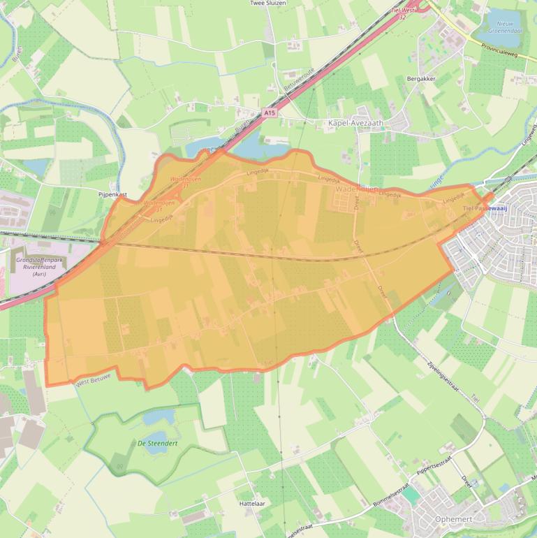 Kaart van postcodegebied 4014.