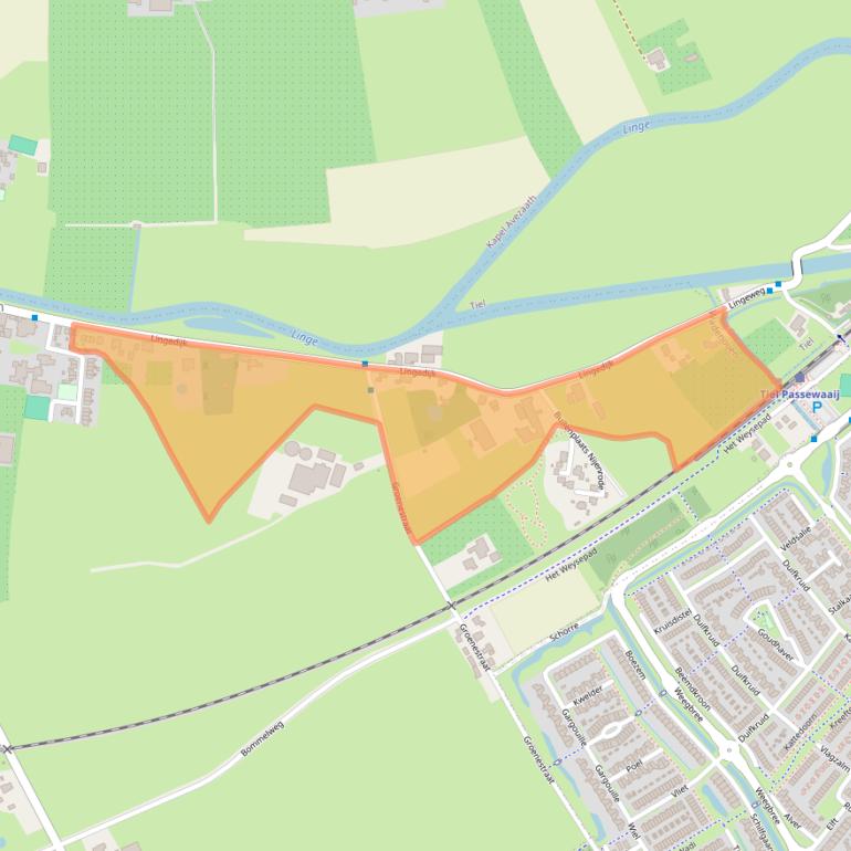 Kaart van postcodegebied 4014MB.