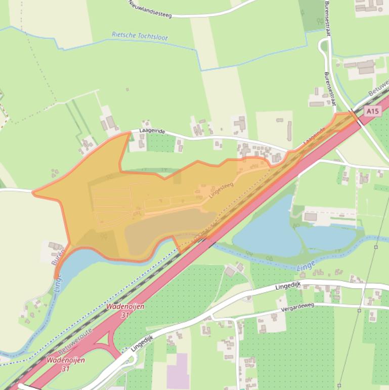 Kaart van postcodegebied 4016CW.