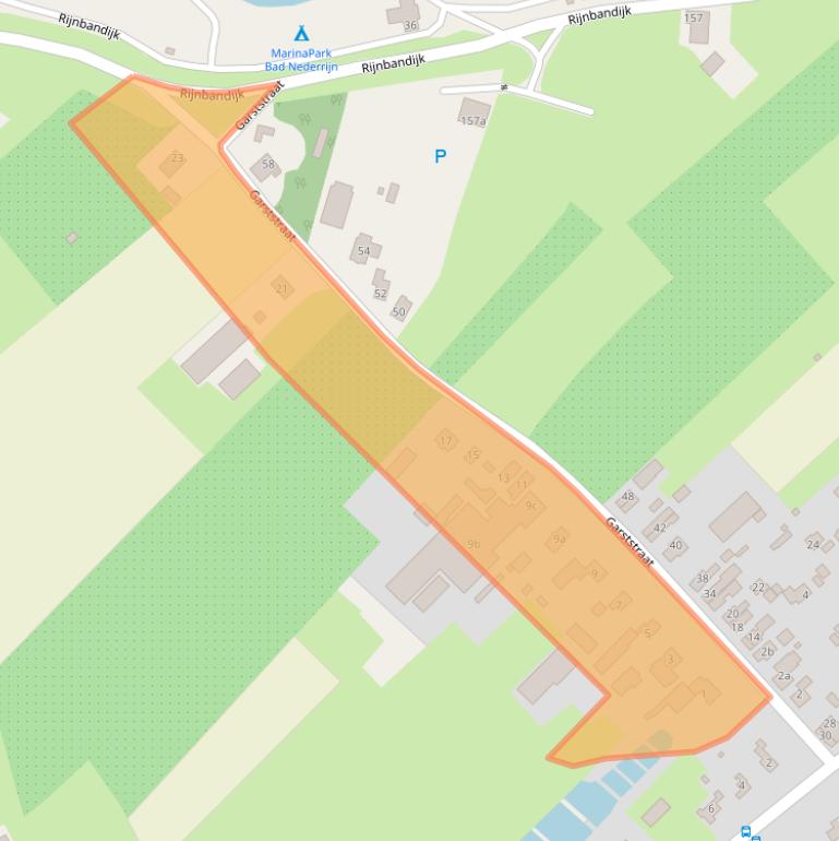 Kaart van postcodegebied 4021AB.