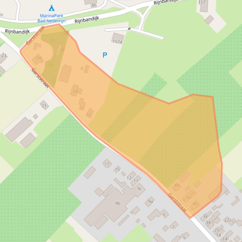 Kaart van postcodegebied 4021AD.