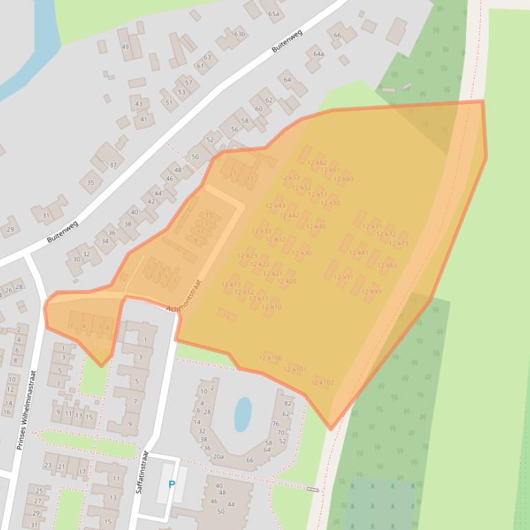 Kaart van postcodegebied 4021BA.