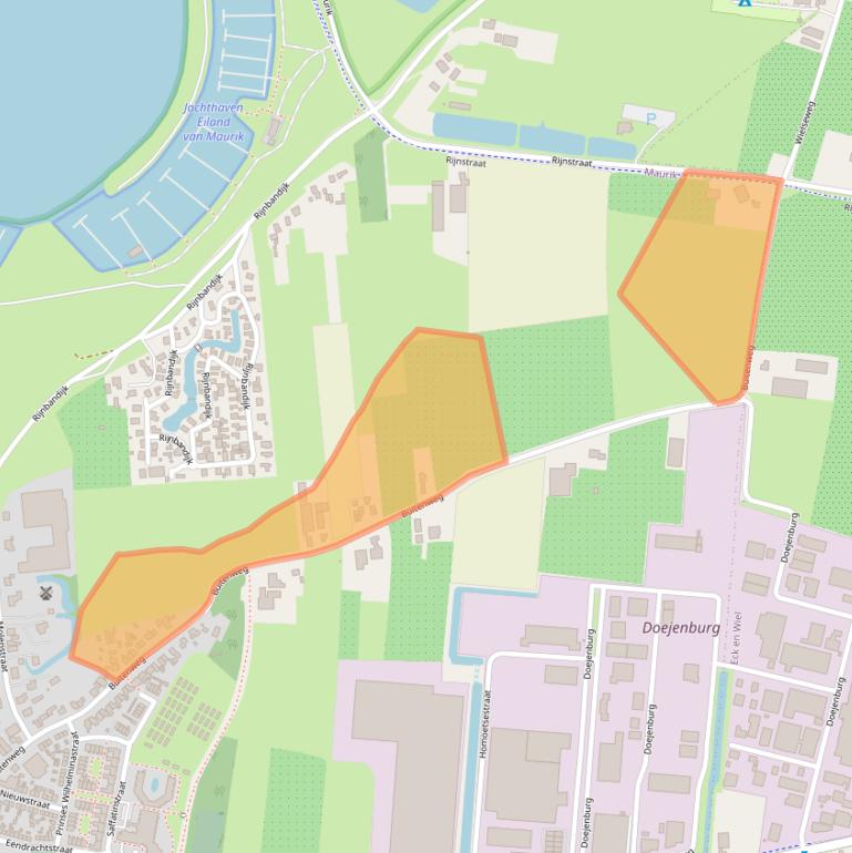 Kaart van postcodegebied 4021BC.