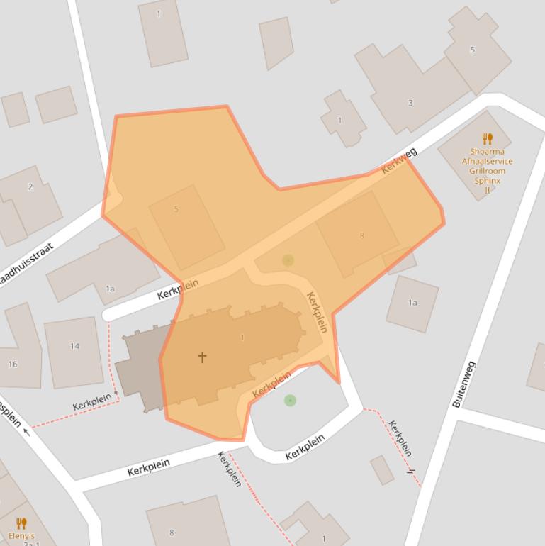 Kaart van postcodegebied 4021BH.