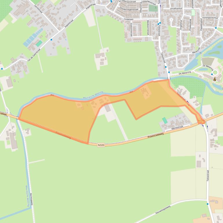 Kaart van postcodegebied 4021CJ.