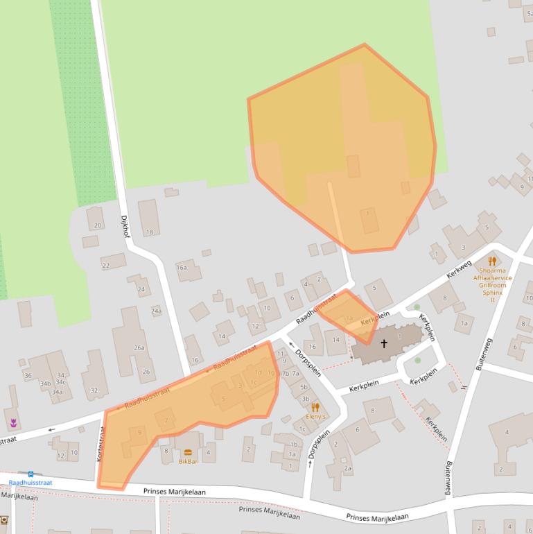 Kaart van postcodegebied 4021EG.