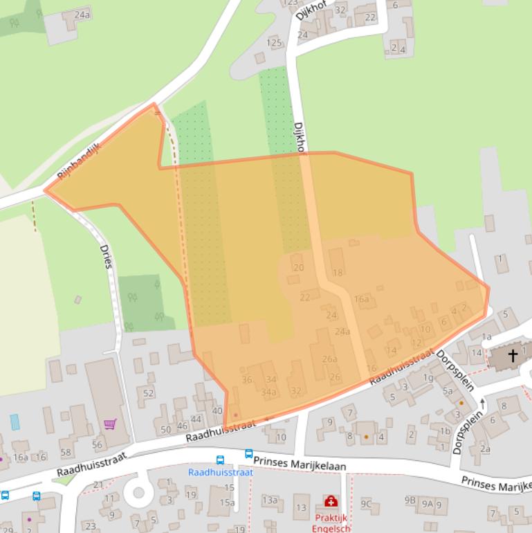 Kaart van postcodegebied 4021EH.