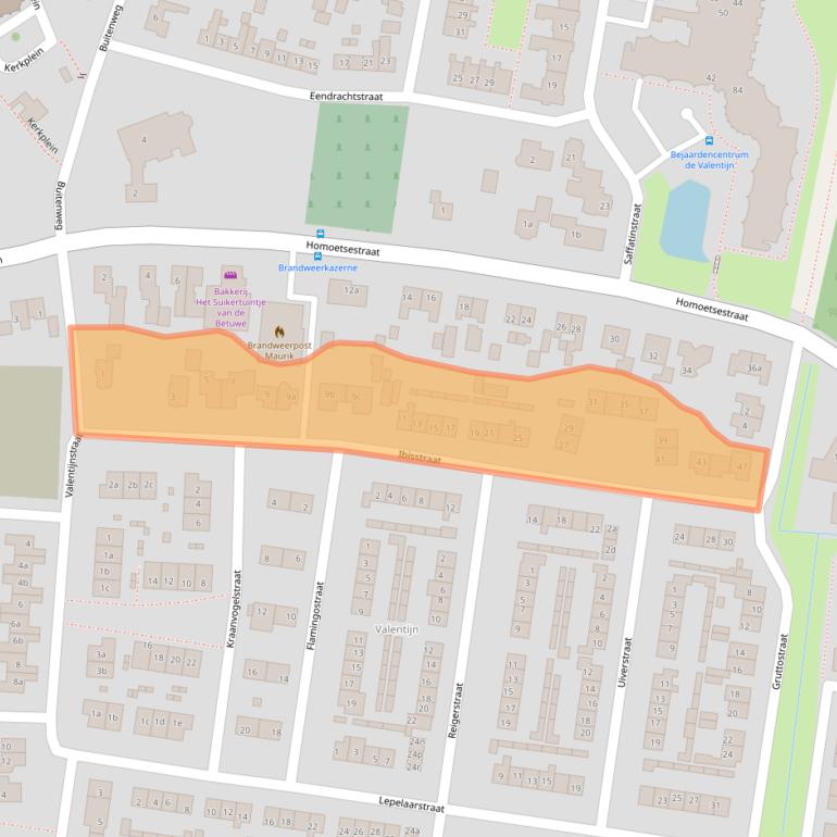Kaart van postcodegebied 4021EL.