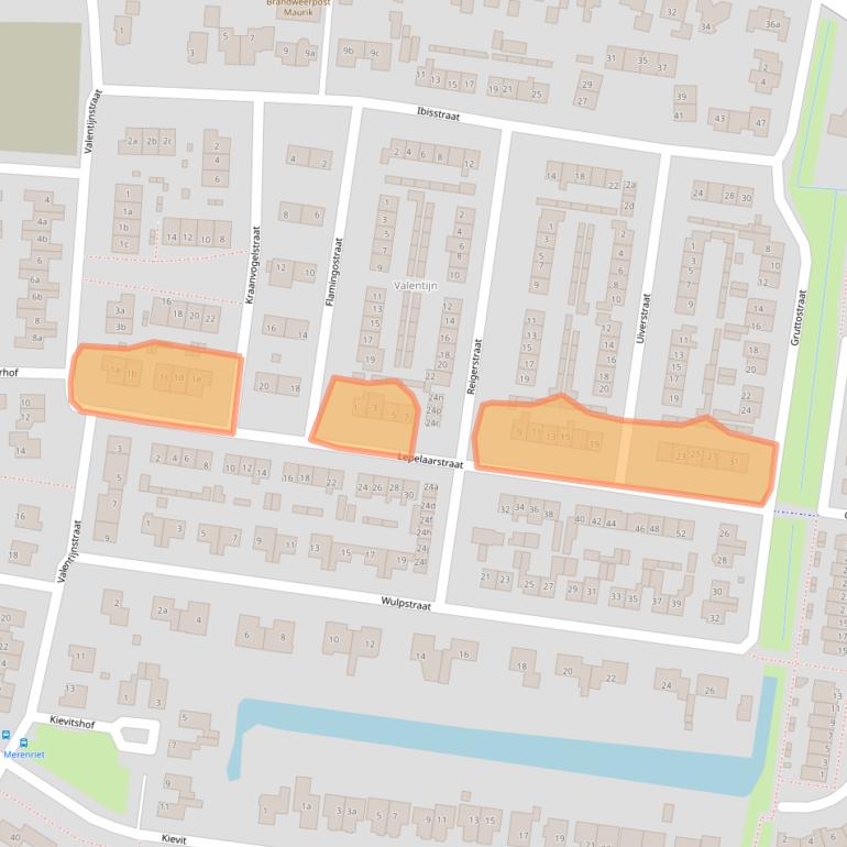 Kaart van postcodegebied 4021ER.