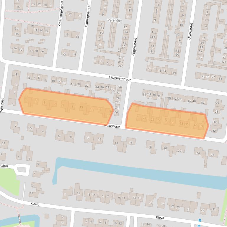 Kaart van postcodegebied 4021EV.