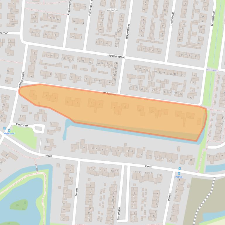 Kaart van postcodegebied 4021EW.