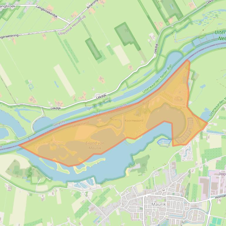 Kaart van postcodegebied 4021GG.