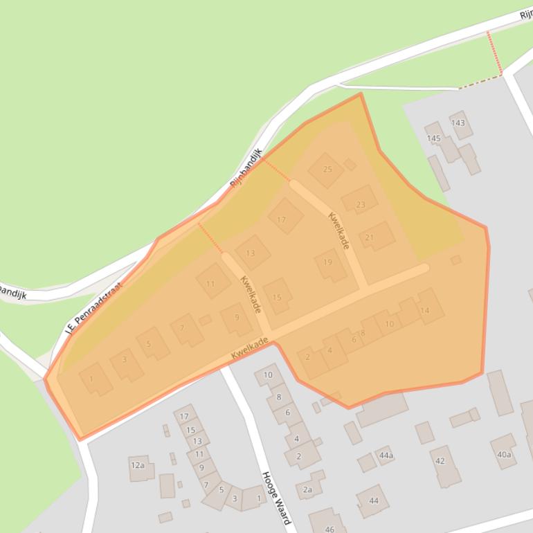 Kaart van postcodegebied 4021GZ.