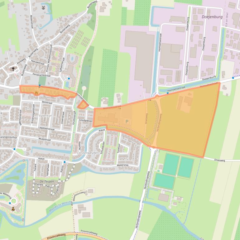 Kaart van postcodegebied 4021HH.