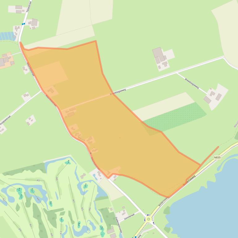 Kaart van postcodegebied 4021HJ.