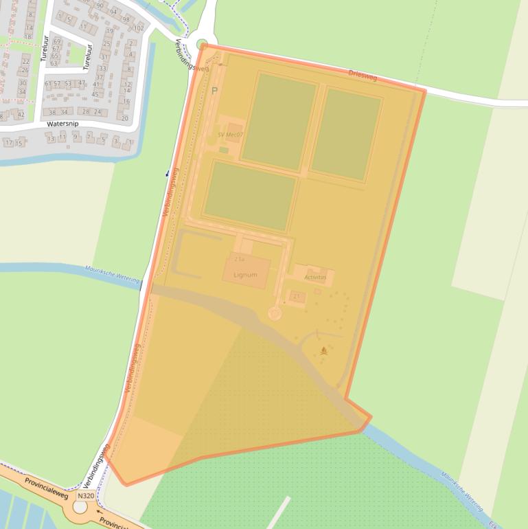 Kaart van postcodegebied 4021HK.