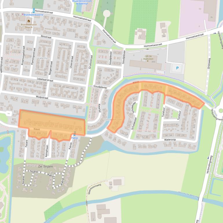 Kaart van postcodegebied 4021JD.