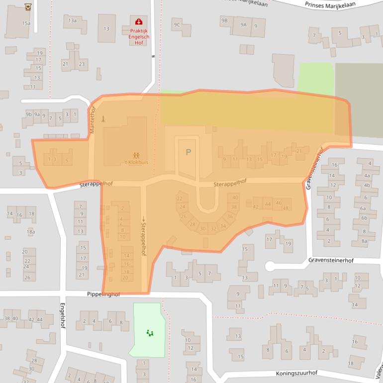 Kaart van postcodegebied 4021VC.