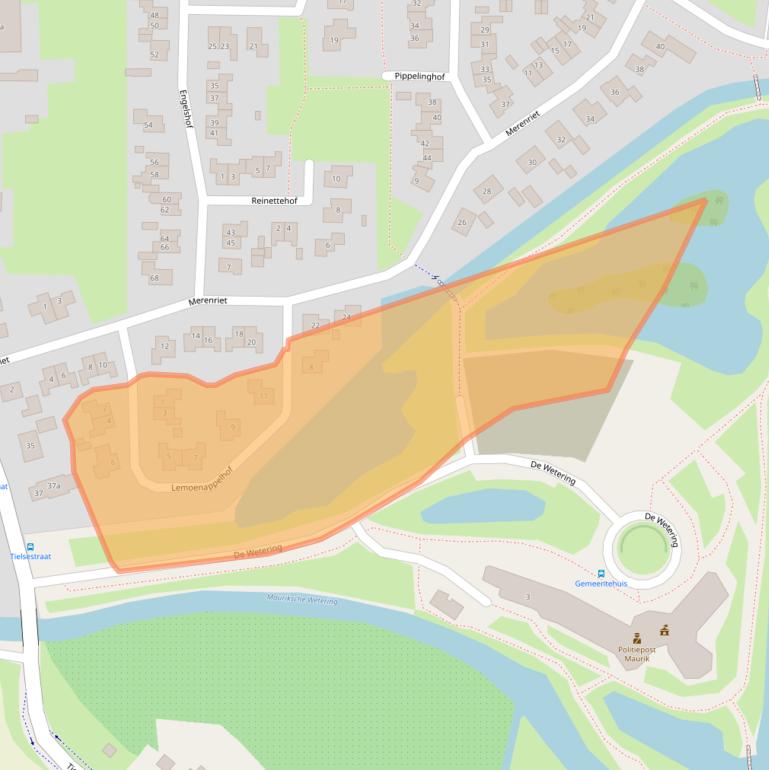 Kaart van postcodegebied 4021VE.