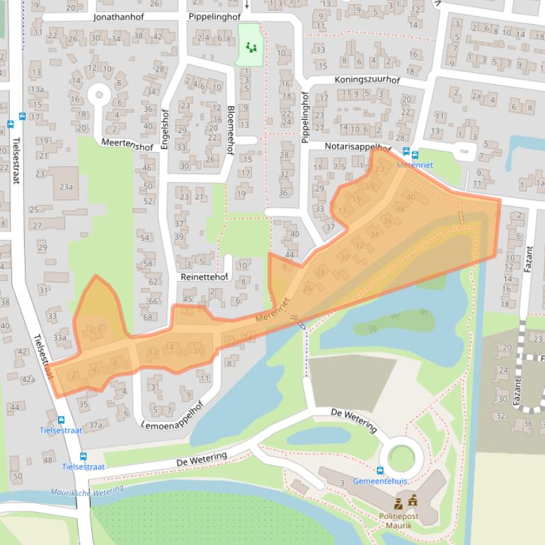 Kaart van postcodegebied 4021VL.