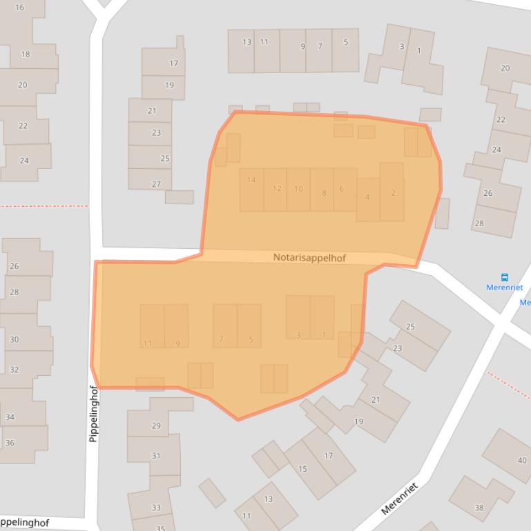 Kaart van postcodegebied 4021VR.
