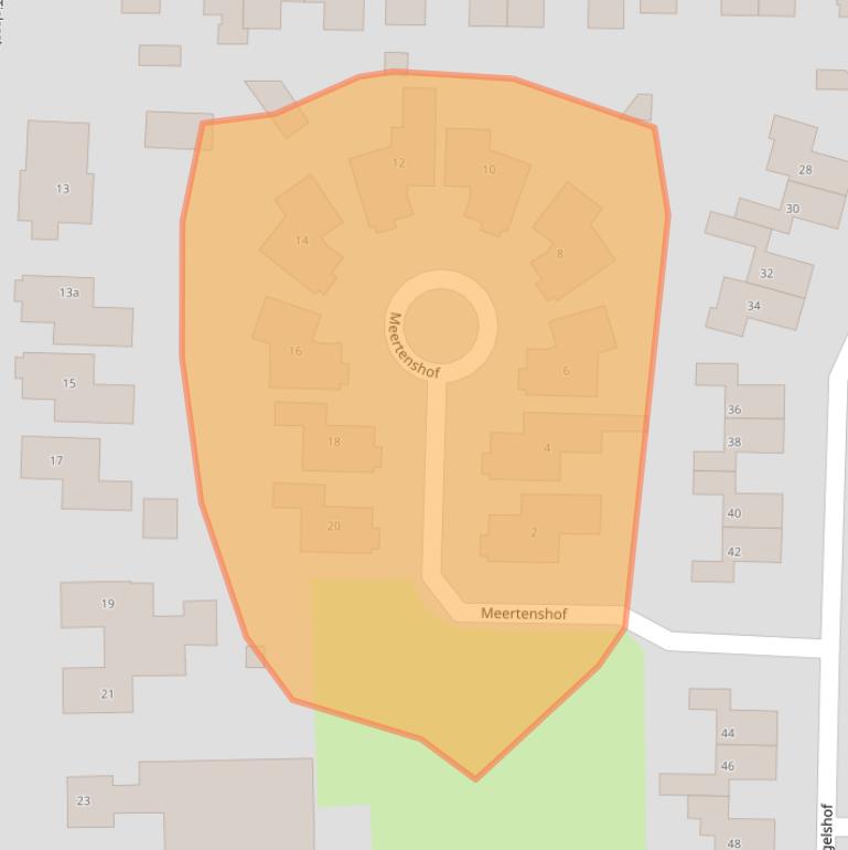 Kaart van postcodegebied 4021VT.