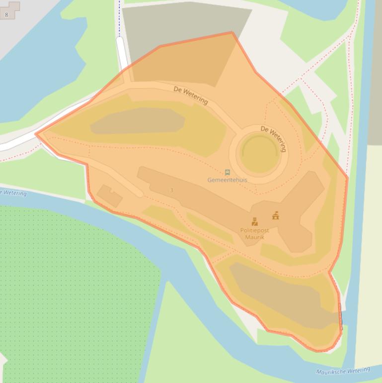 Kaart van postcodegebied 4021VZ.