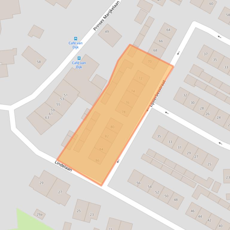 Kaart van postcodegebied 4021XD.