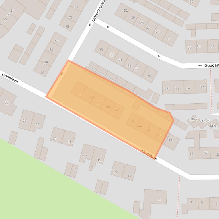 Kaart van postcodegebied 4021XM.