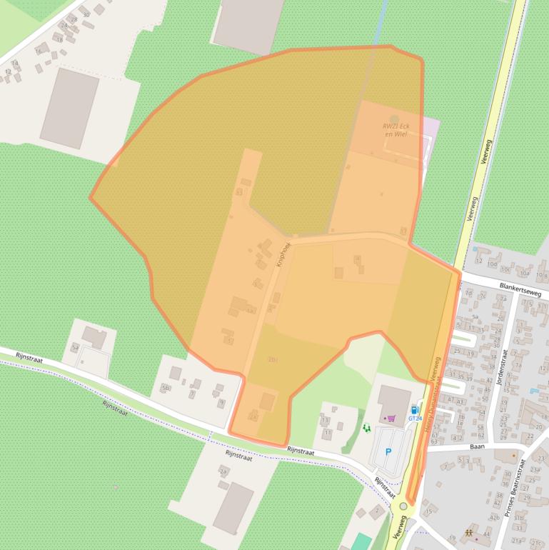 Kaart van postcodegebied 4024BV.