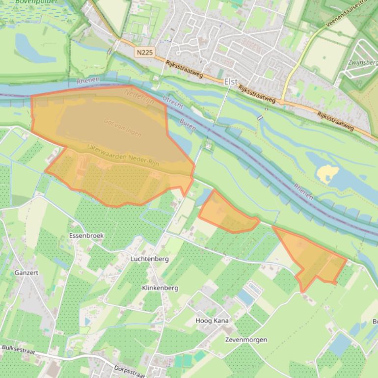 Kaart van postcodegebied 4031KN.