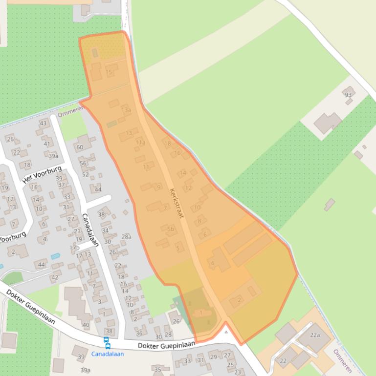Kaart van postcodegebied 4032NG.