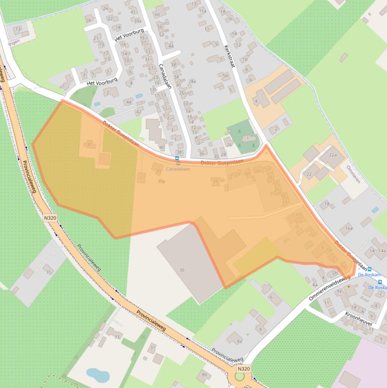 Kaart van postcodegebied 4032NH.