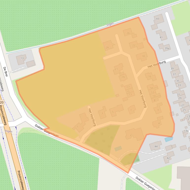 Kaart van postcodegebied 4032NX.