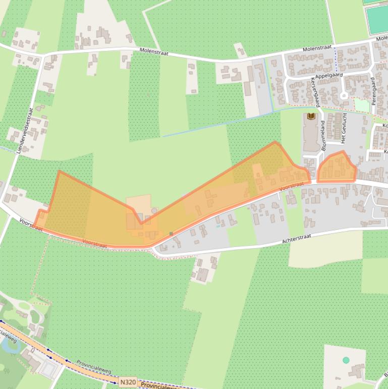 Kaart van postcodegebied 4033AE.