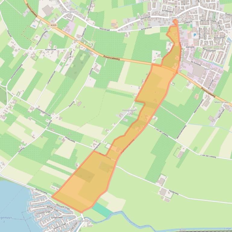 Kaart van postcodegebied 4033AH.