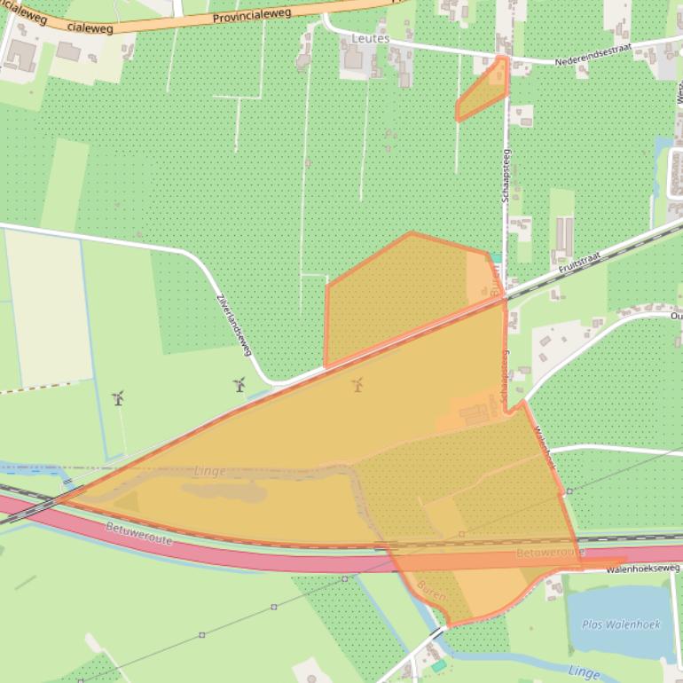 Kaart van postcodegebied 4033AJ.